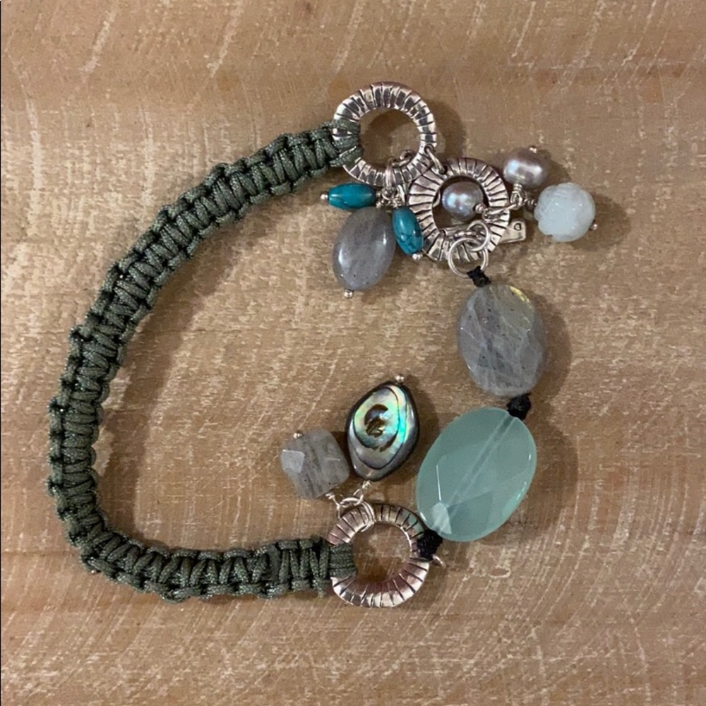 🌟SILPADA B2314 Woven Cord & Mixed Stone Bracelet - Picture 2 of 8